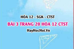 Giải bài 3 trang 20 Hóa 12 Chân trời sáng tạo SGK
